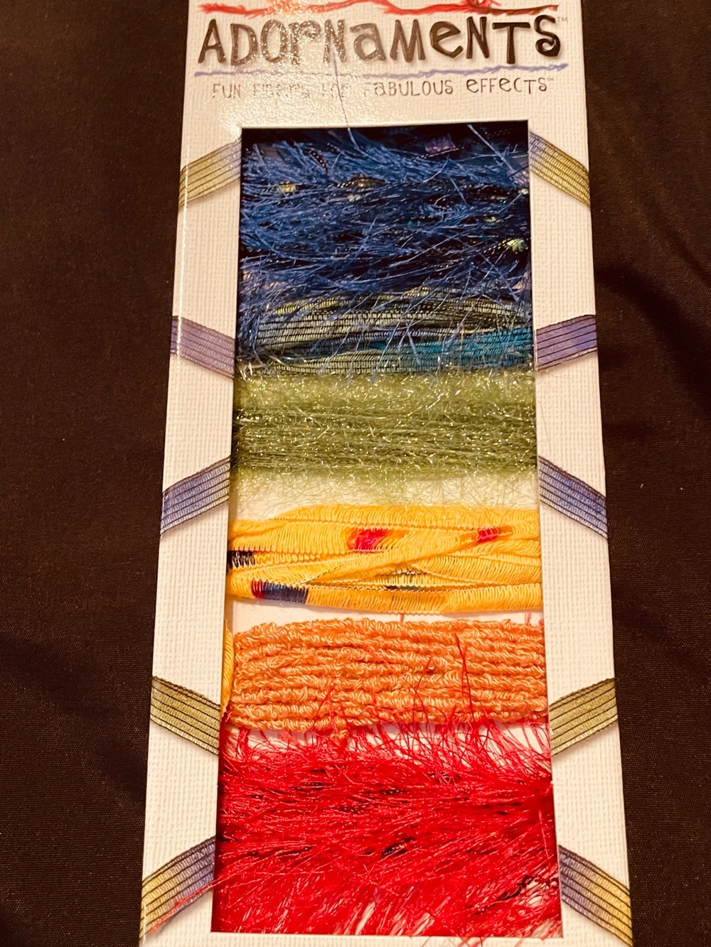 ADORNaments Assorted Decorative Trim Pack - Blue Green Yellow Orange Red